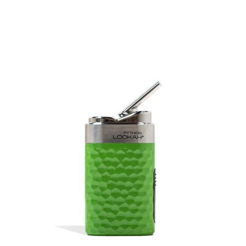 Green Lookah Python Wax Vaporizer Front View on White Background