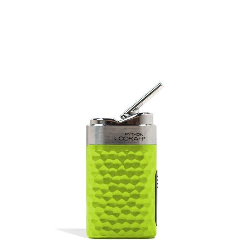 Neon Green Lookah Python Wax Vaporizer Front View on White Background