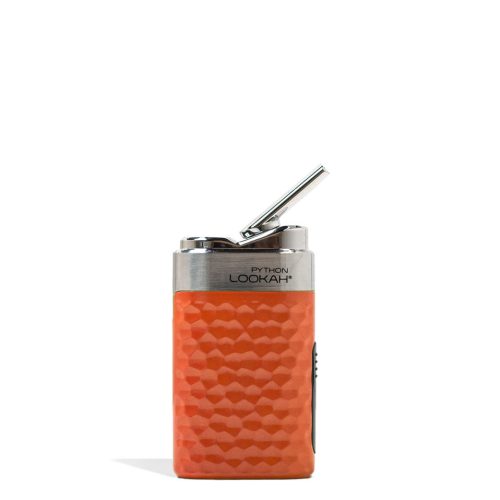 Orange Lookah Python Wax Vaporizer Front View on White Background