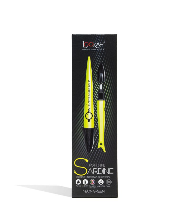 lookah sardine hot knife neon green packaging