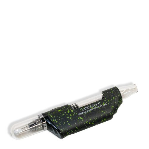 lookah seahorse pro plus spatter edition nectar collector black green down