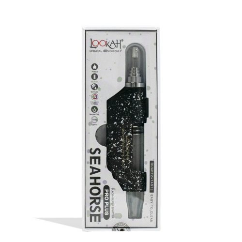 lookah seahorse pro plus spatter edition nectar collector black white packaging