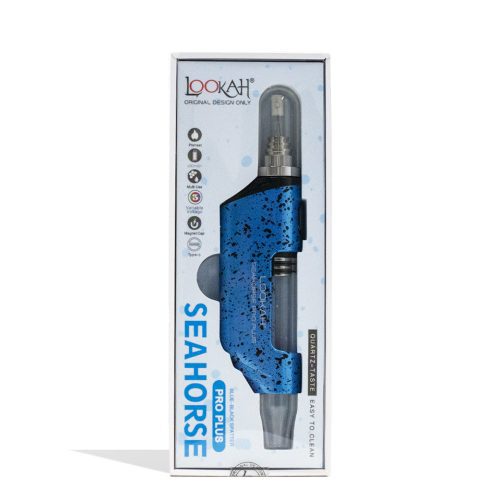 lookah seahorse pro plus spatter edition nectar collector blue packaging