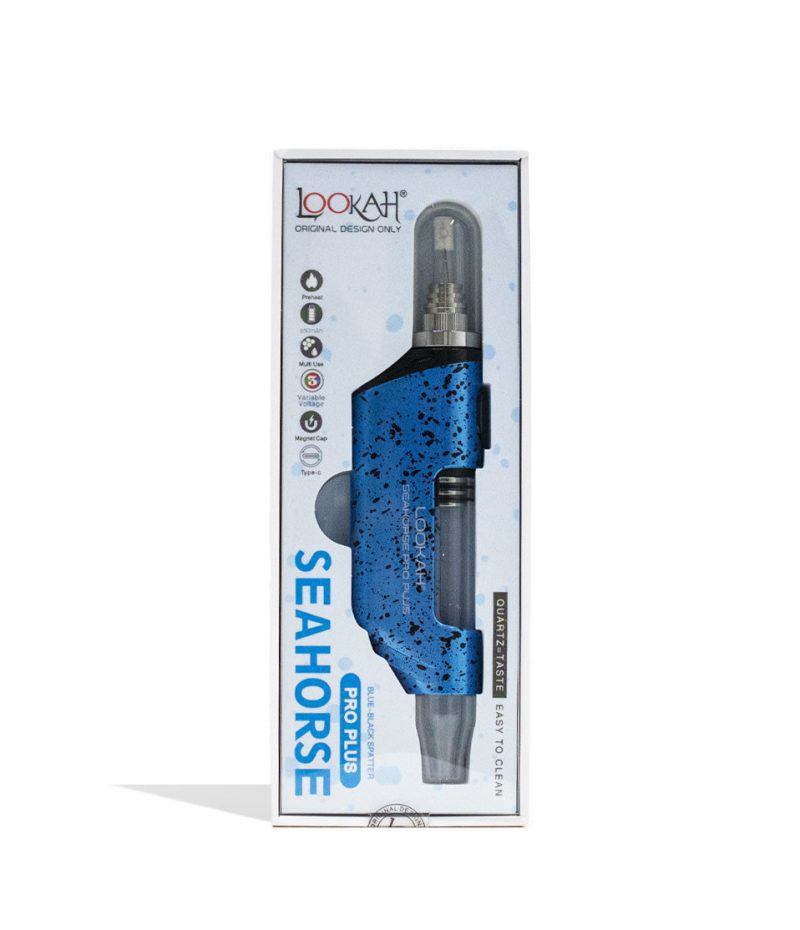 lookah seahorse pro plus spatter edition nectar collector blue packaging