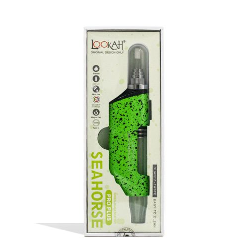 lookah seahorse pro plus spatter edition nectar collector green packaging