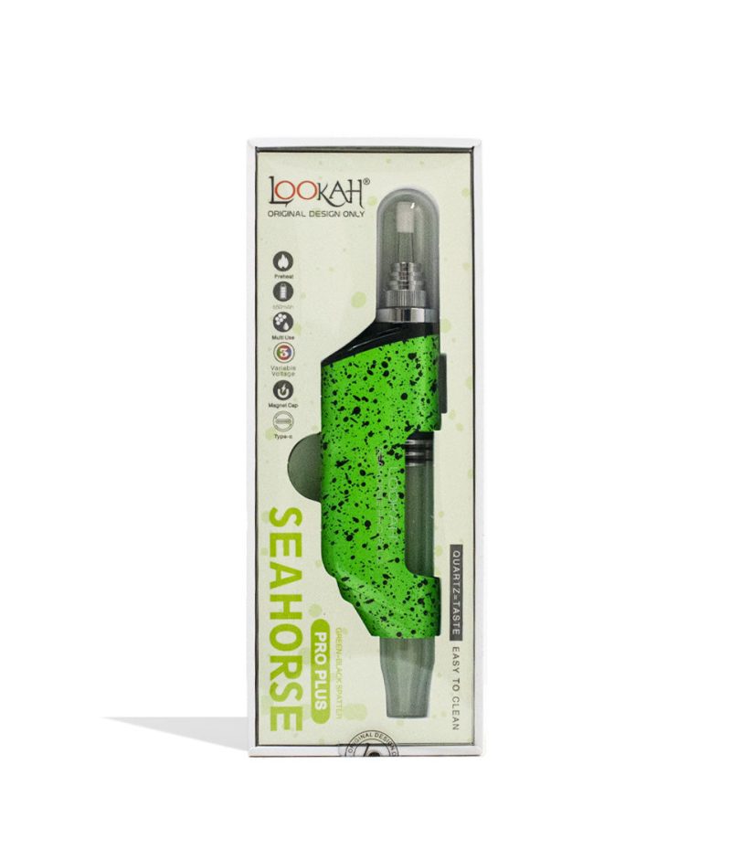 lookah seahorse pro plus spatter edition nectar collector green packaging