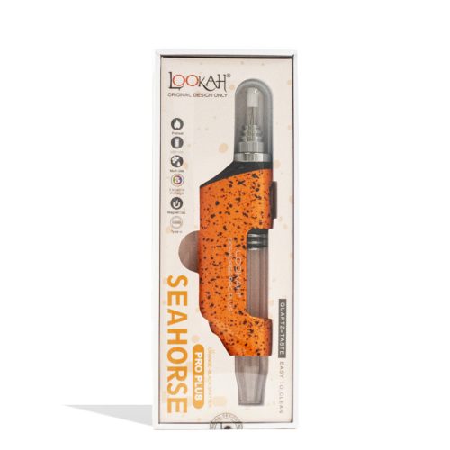 lookah seahorse pro plus spatter edition nectar collector orange packaging