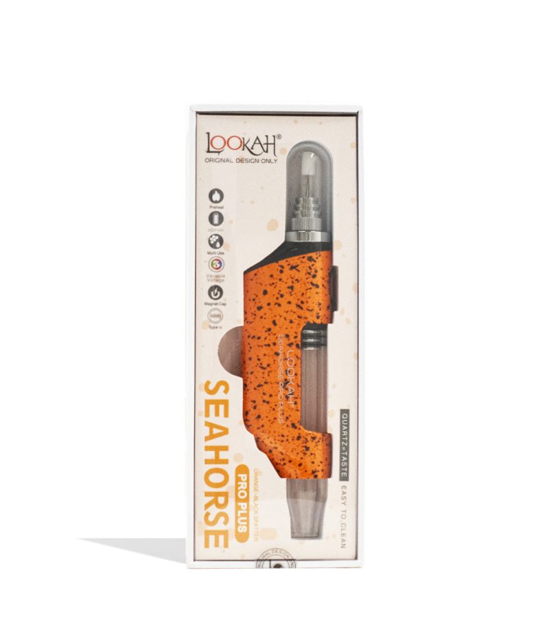 lookah seahorse pro plus spatter edition nectar collector orange packaging