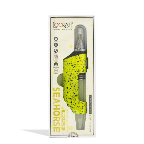 lookah seahorse pro plus spatter edition nectar collector yellow packaging