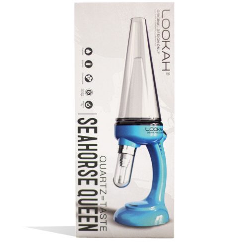 lookah seahorse queen electric nectar collector blue packaging