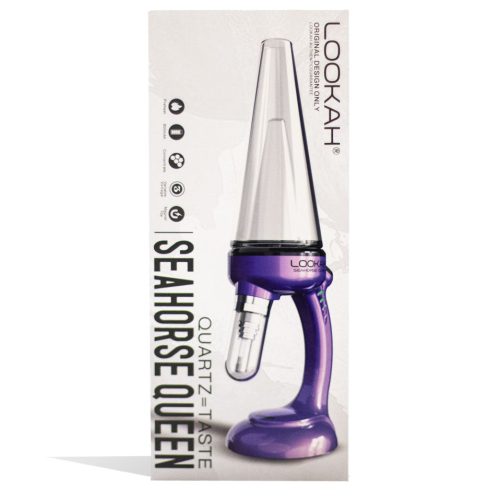 lookah seahorse queen electric nectar collector purple packaging