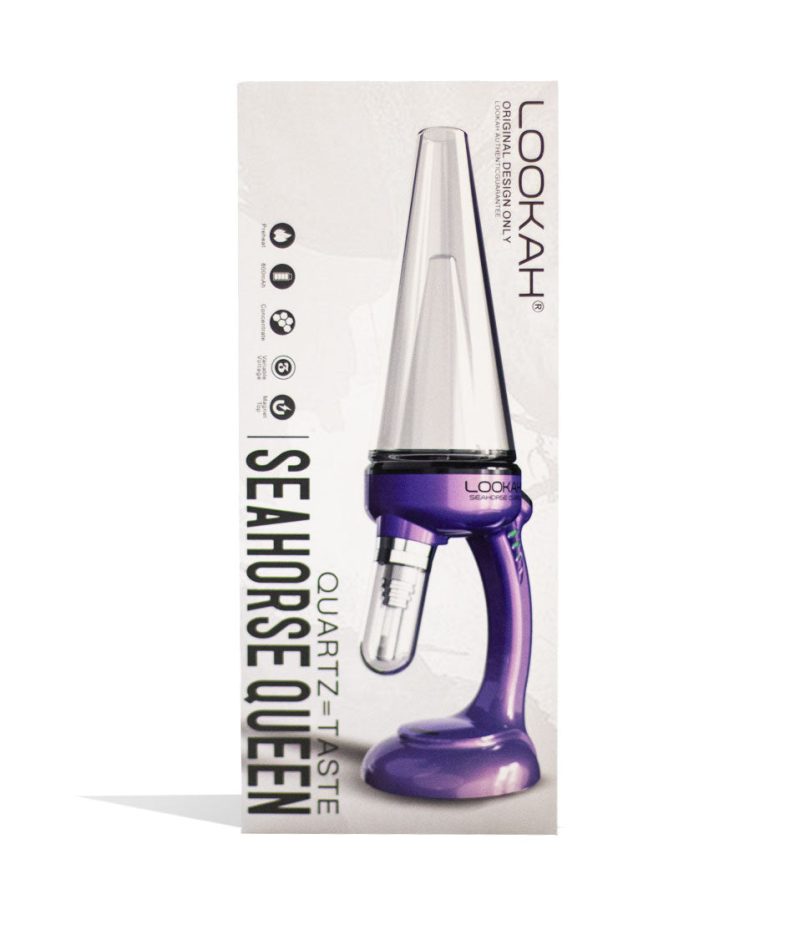 lookah seahorse queen electric nectar collector purple packaging