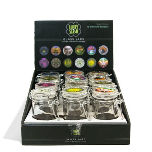 lucky stash air tight glass pop jars 12pk