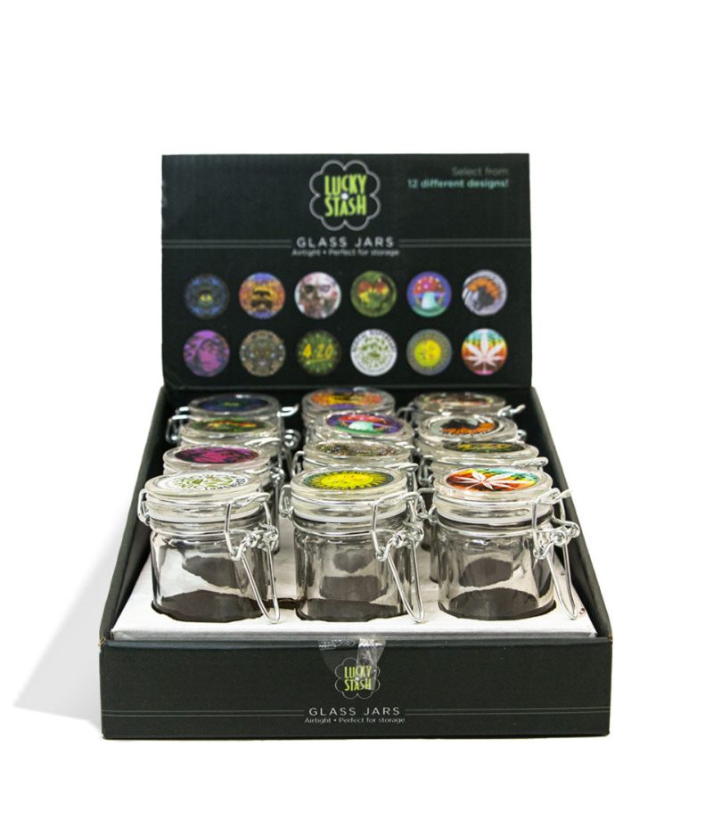 lucky stash air tight glass pop jars 12pk