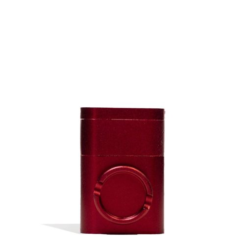 metal herb grinder with built in pipe red