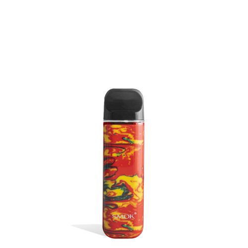 Red Yellow front view SMOK NOVO 2 Ultra Portable Pod System Vaporizer on white studio background