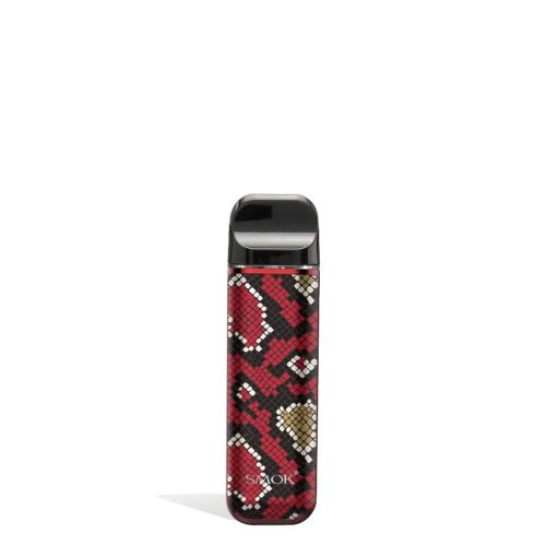 Red Snake Cobra front view SMOK NOVO 2 Ultra Portable Pod System Vaporizer on white studio background