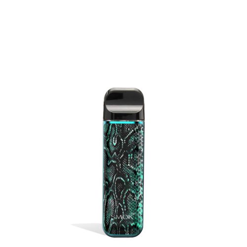 Tiffany Blue Cobra front view SMOK NOVO 2 Ultra Portable Pod System Vaporizer on white studio background