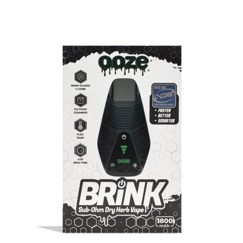 ooze brink dry herb vaporizer panther black packaging