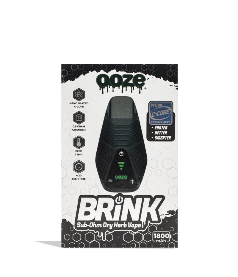 ooze brink dry herb vaporizer panther black packaging