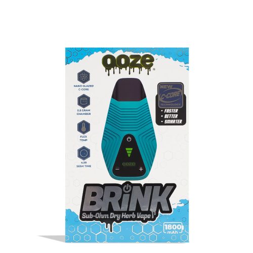 ooze brink dry herb vaporizer sapphire blue packaging