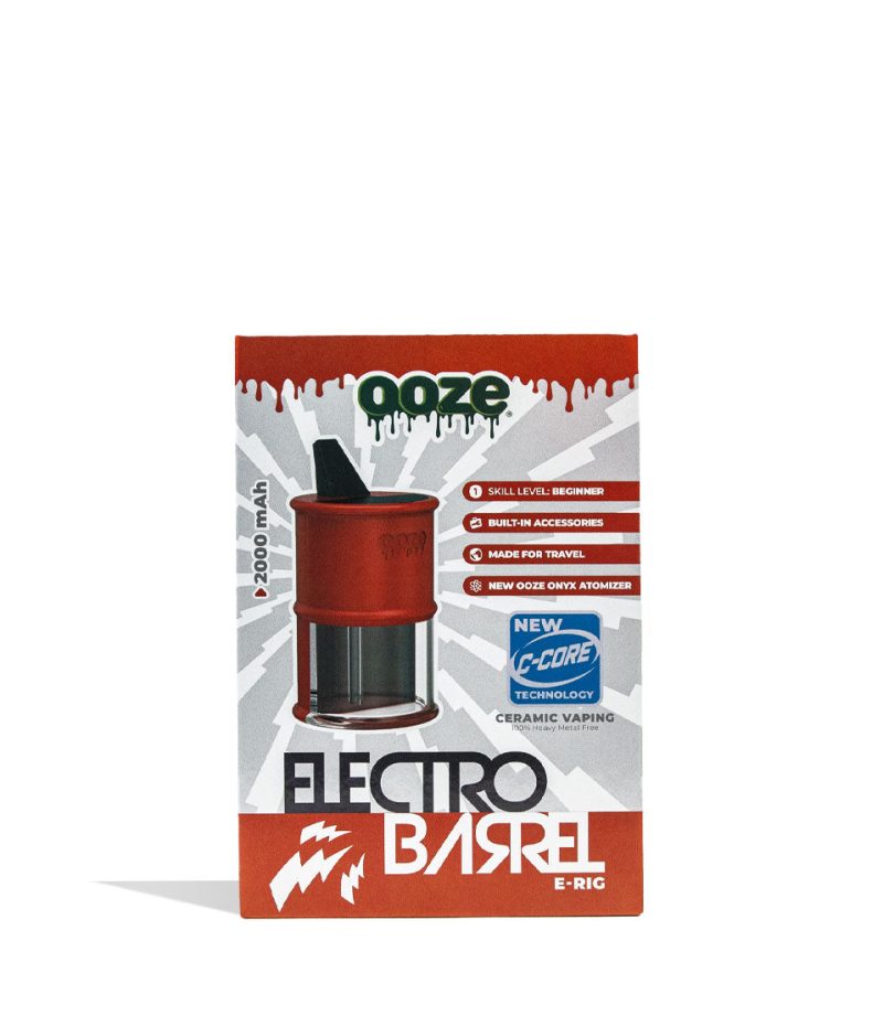 ooze electro barrel e rig red packaging