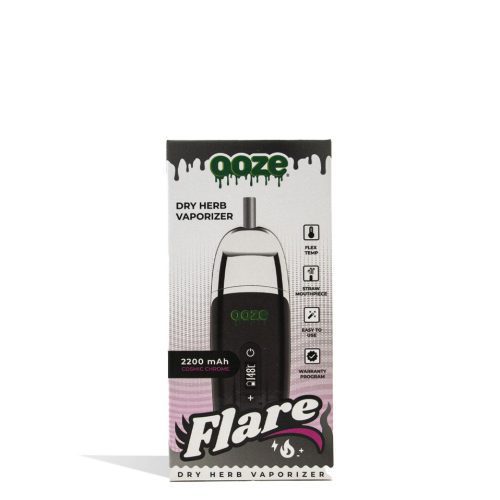 ooze flare dry herb vaporizer cosmic chrome packaging