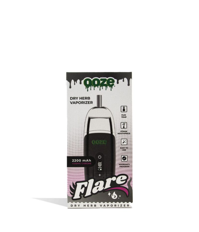 ooze flare dry herb vaporizer cosmic chrome packaging