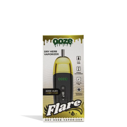 ooze flare dry herb vaporizer lucky gold packaging