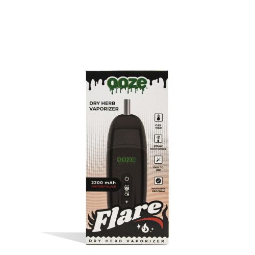 ooze flare dry herb vaporizer panther black packaging