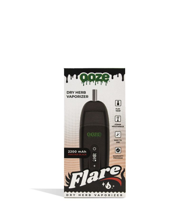 ooze flare dry herb vaporizer panther black packaging