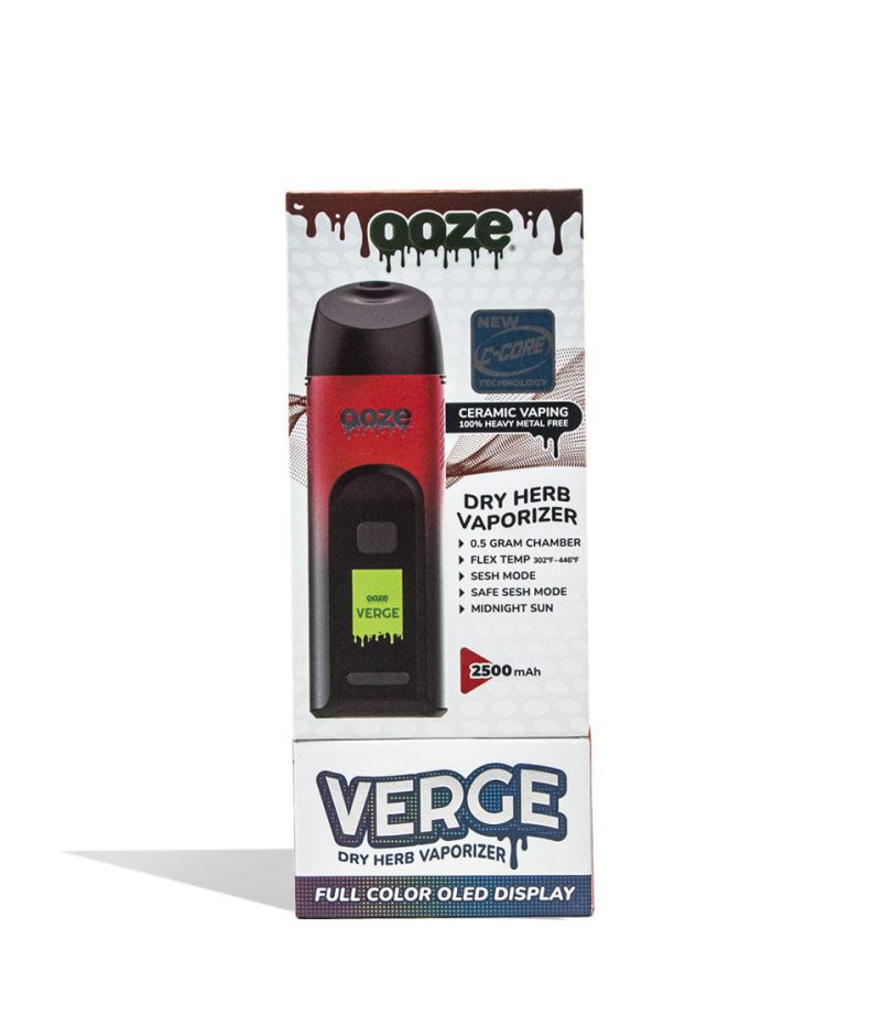 ooze verge portable dry herb vaporizer midnight sun packaging