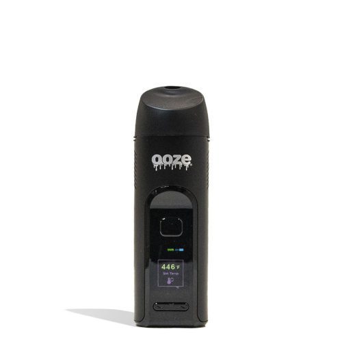 Panther Black Ooze Verge Portable Dry Herb Vaporizer Front View on White Background