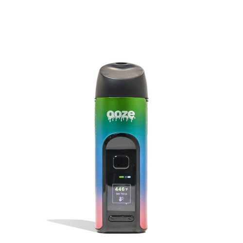 Rainbow Ooze Verge Portable Dry Herb Vaporizer Front View on White Background