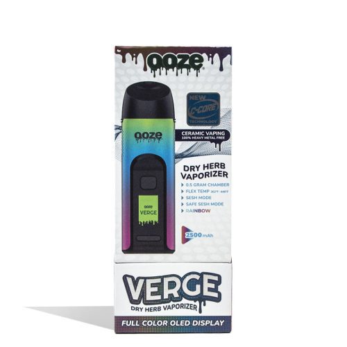 ooze verge portable dry herb vaporizer rainbow packaging