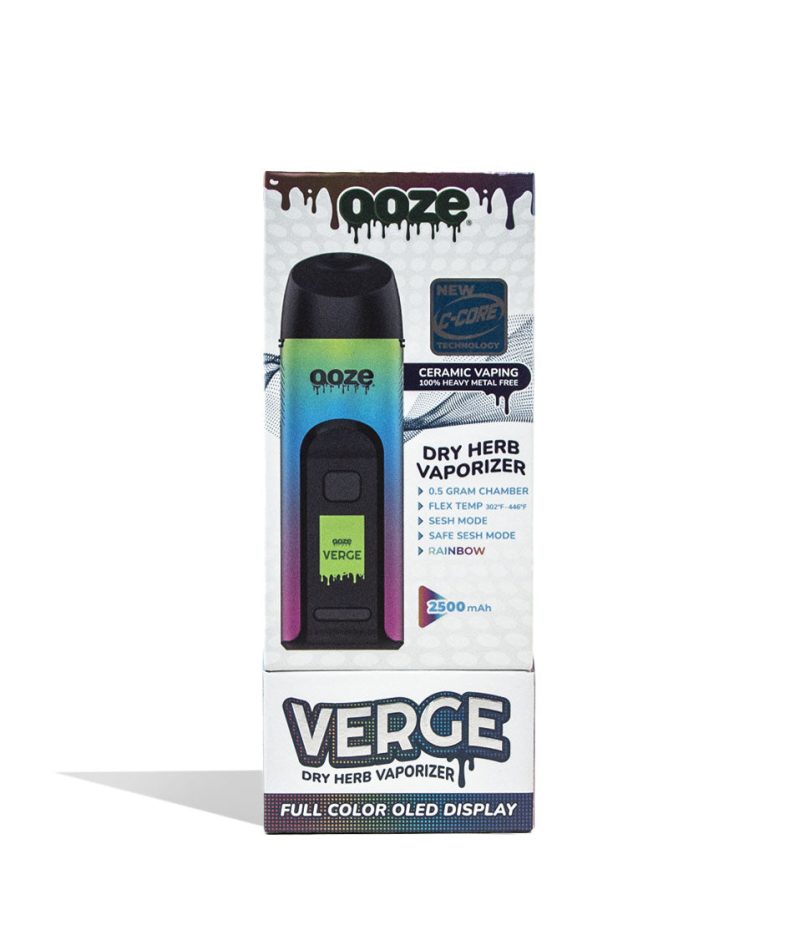 ooze verge portable dry herb vaporizer rainbow packaging