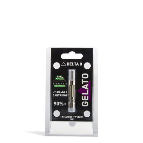 Gelato Organabus 1g D8 CBD Cartridge on white background