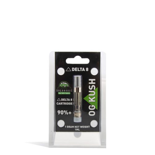 OG Kush Organabus 1g D8 CBD Cartridge on white background