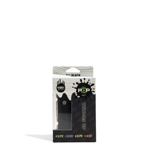 pop hit 400mah vv cartridge vaporizer 10pk all black packaging