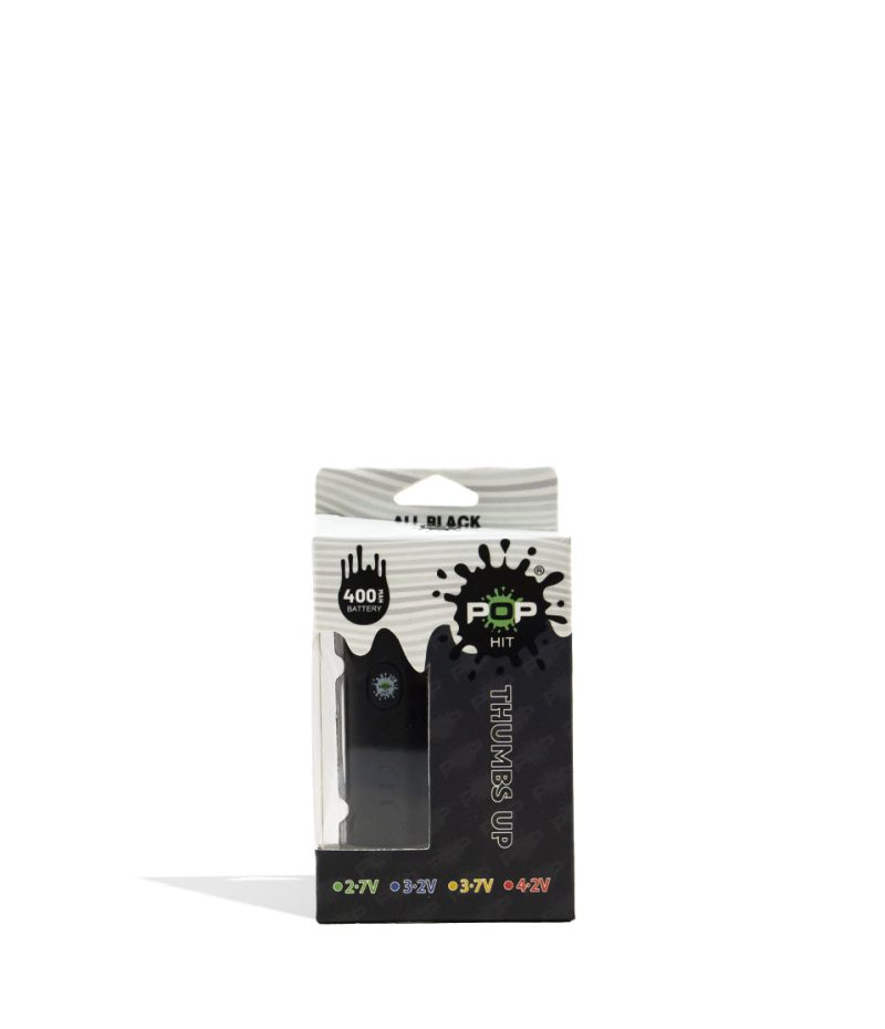 pop hit 400mah vv cartridge vaporizer 10pk all black packaging