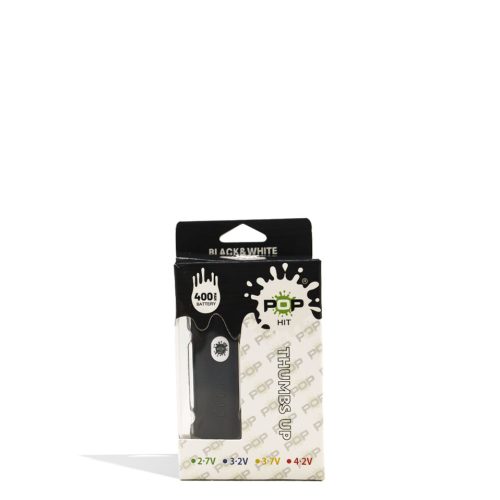 pop hit 400mah vv cartridge vaporizer 10pk black white packaging