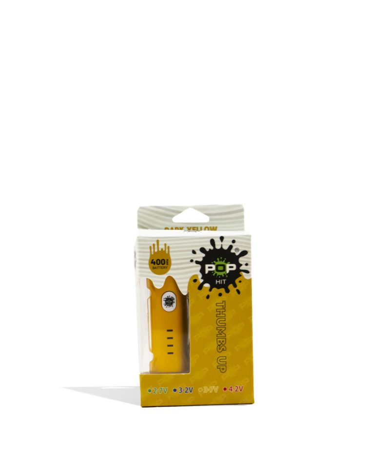 pop hit 400mah vv cartridge vaporizer 10pk dark yellow packaging