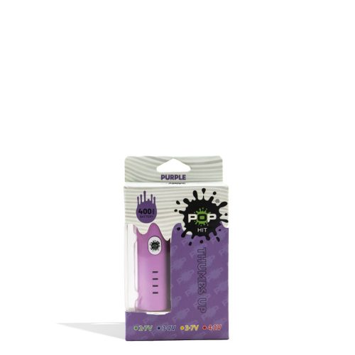 pop hit 400mah vv cartridge vaporizer 10pk purple packaging