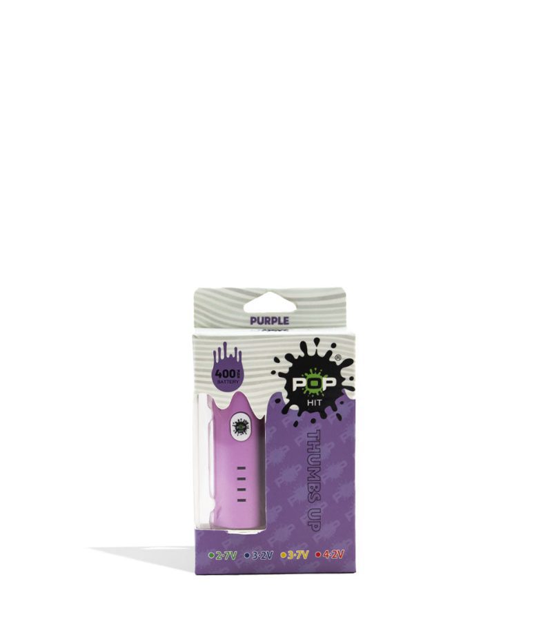 pop hit 400mah vv cartridge vaporizer 10pk purple packaging