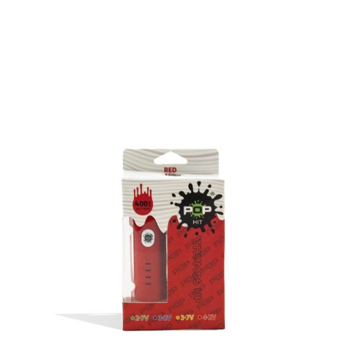 pop hit 400mah vv cartridge vaporizer 10pk red packaging