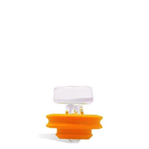 Orange Puffco Peak Pro Ball Cap on white studio background