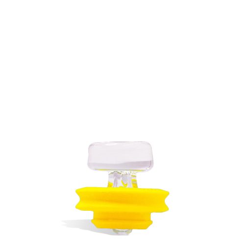 Yellow Puffco Peak Pro Ball Cap on white studio background