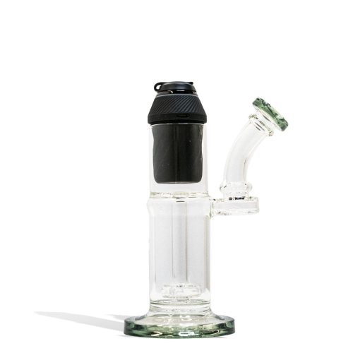 Bright Stardust Puffco Proxy Custom 7 inch Bubbler With Device Front View on White Background