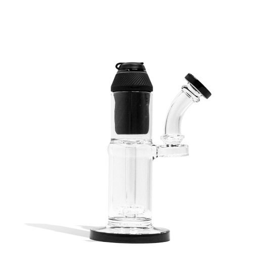 Shadow Black Puffco Proxy Custom 7 inch Bubbler With Device Front View on White Background