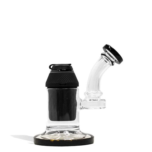 Black Puffco Proxy Custom Sherlock Pipe With Device Front View on White Background